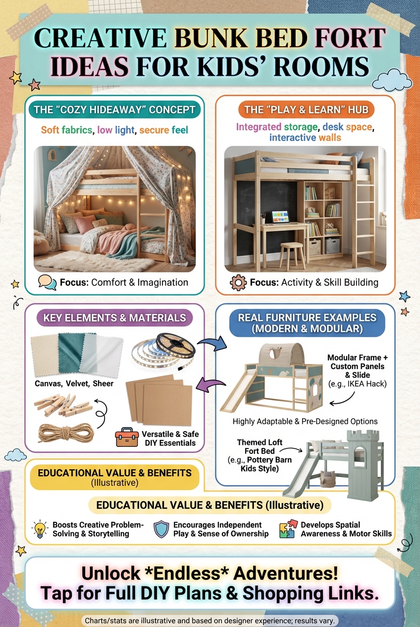 Creative Bunk Bed Fort Ideas for Kids' Rooms - Gallery Image 2
