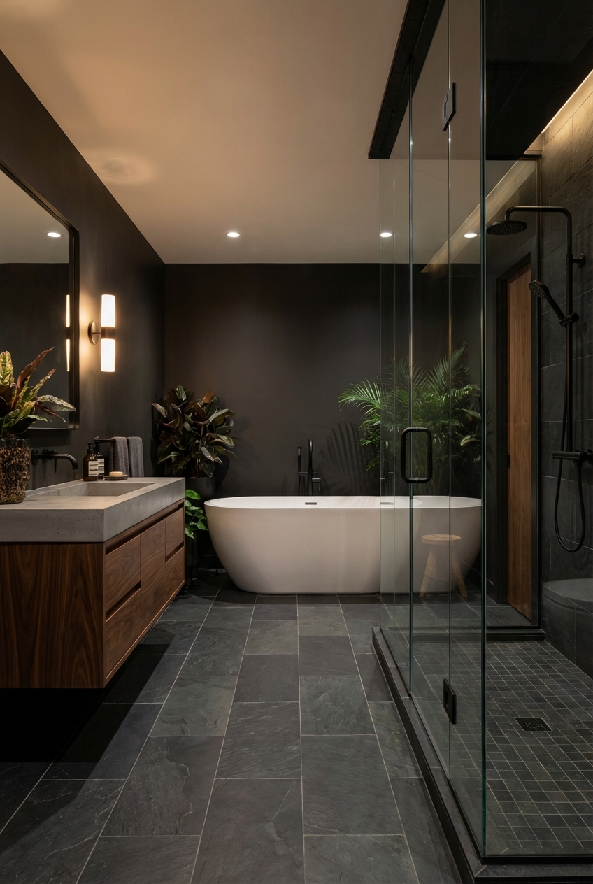 Dark Floor Bathroom Ideas for Modern Homes - Featured Image