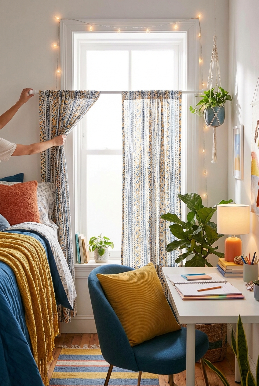 How To Hang Curtain Rod In Dorm Room: Easy Setup - Featured Image