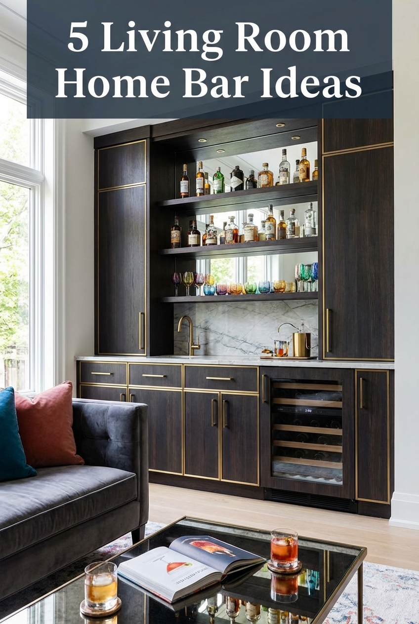 5 Living Room Home Bar Ideas - Featured Image