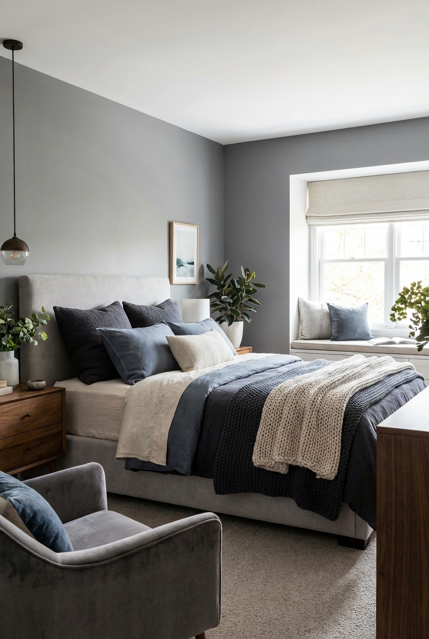 Cozy Gray and Blue Bedroom Ideas for You - Featured Image