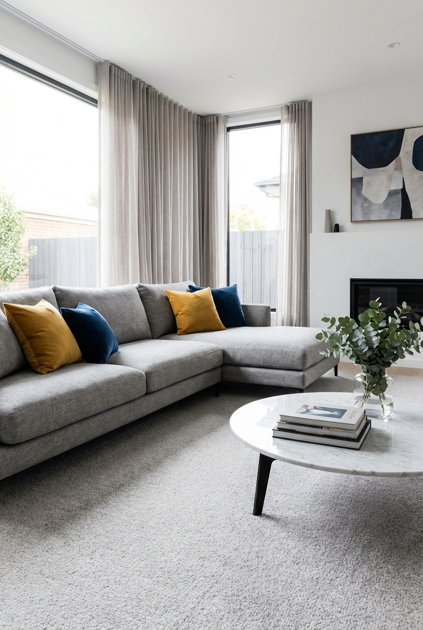 Chic Grey Carpet Living Room Ideas for Your Home - Featured Image