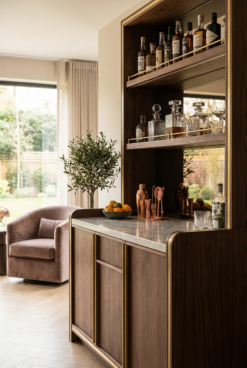 5 Home Bar Ideas Inspired by Kendall Jenner - Featured Image