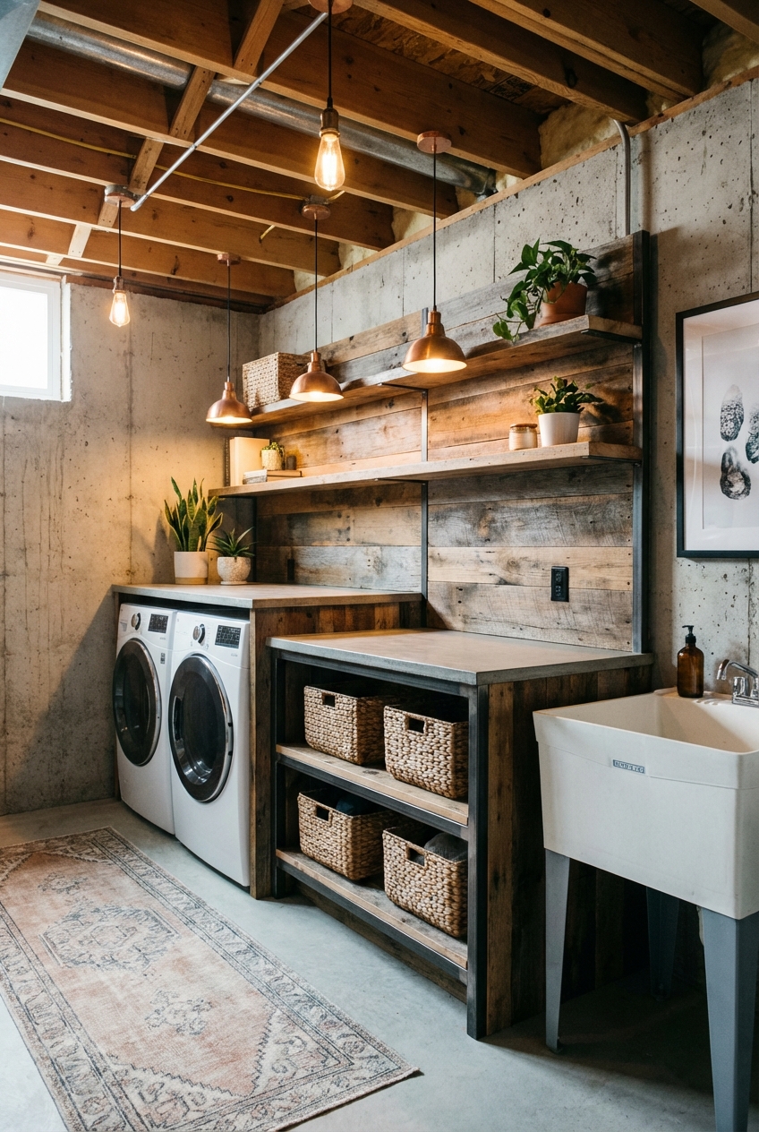 5 Tips for Basement Laundry Room Ideas Unfinished Spaces - Featured Image
