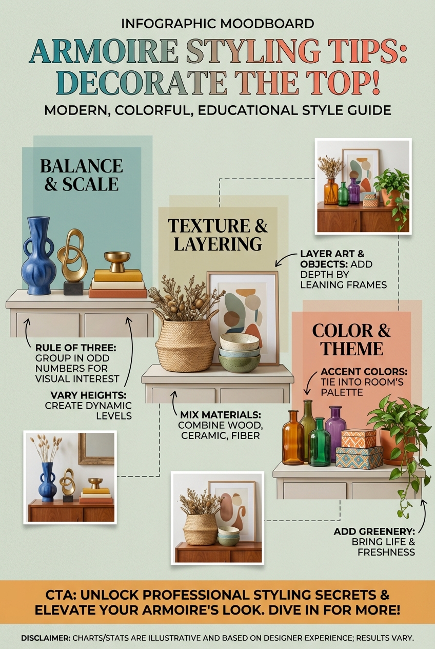 Armoire Styling Tips: How to Decorate Top of Armoire - Gallery Image 2