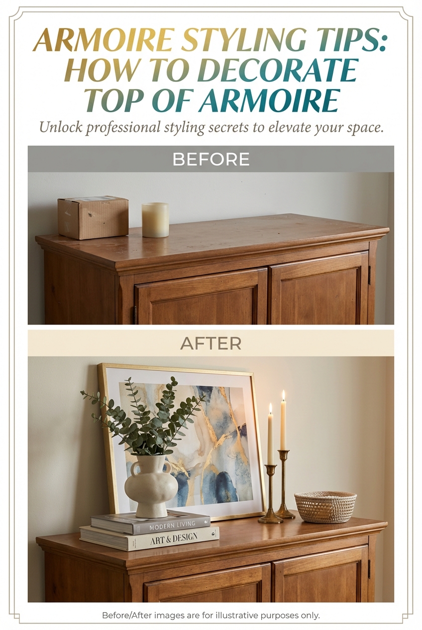 Armoire Styling Tips: How to Decorate Top of Armoire - Gallery Image 3