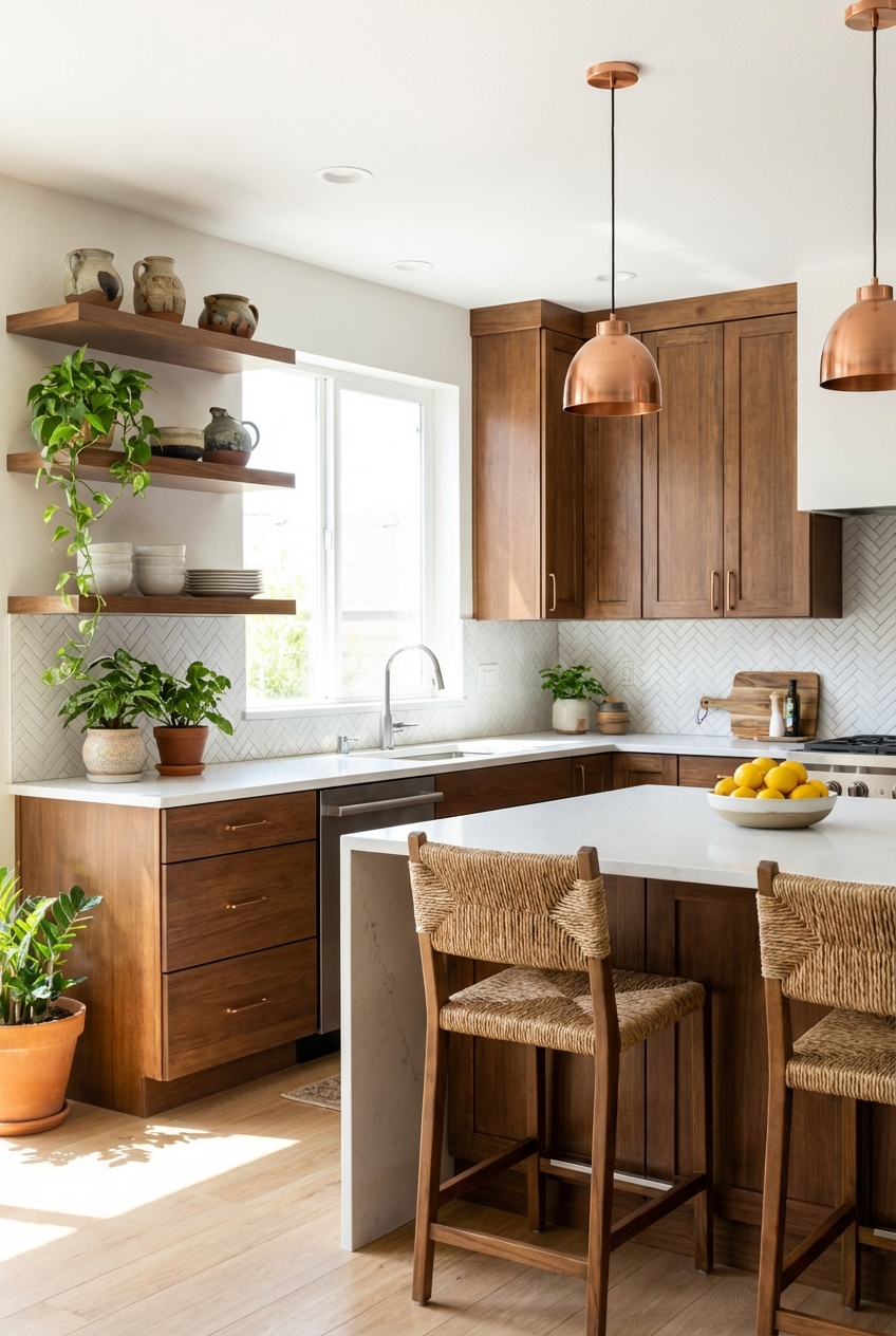 How To Decorate A Kitchen With Brown Cabinets: Style Integration - Featured Image
