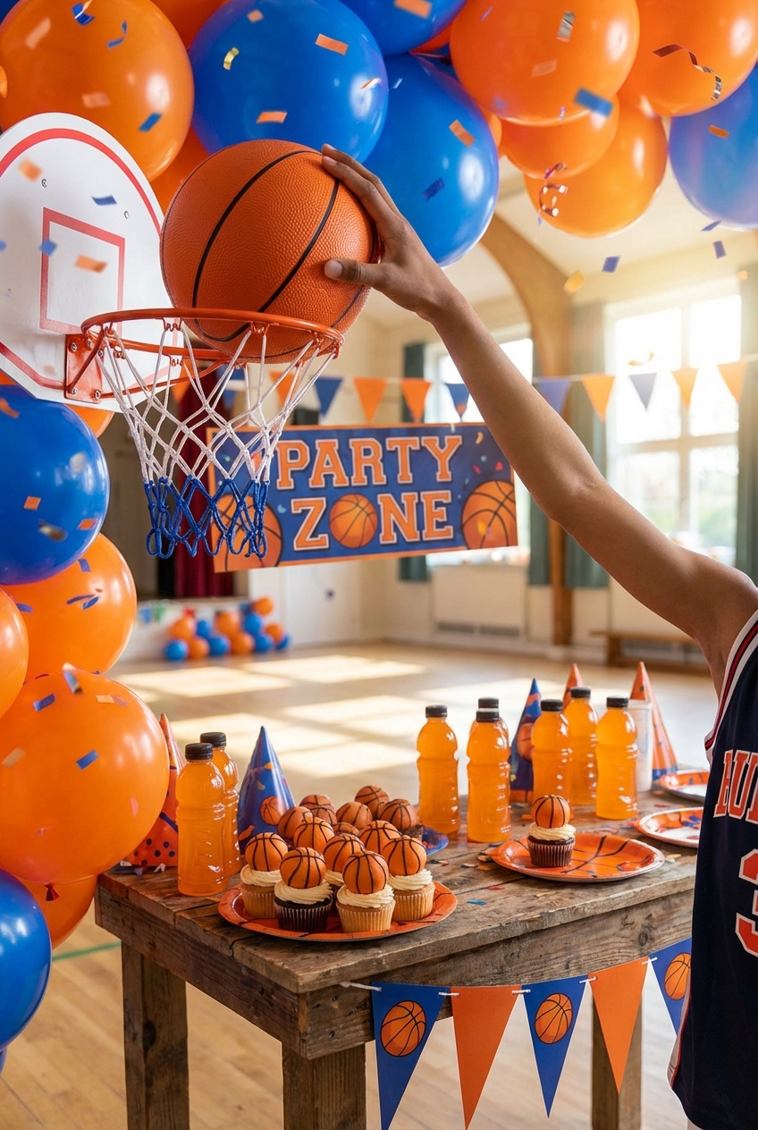Slam Dunk Basketball Party Ideas for Fans - Featured Image