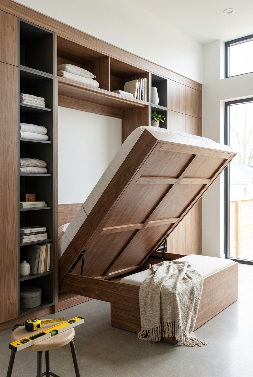 How To Build A Murphy Bed In A Closet: Space-Saving Solution - Featured Image