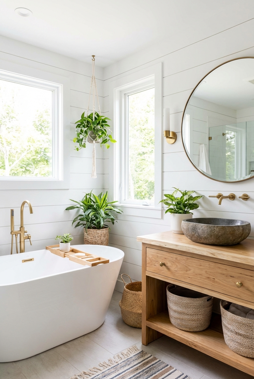 Fresh Shiplap Bathroom Wall Ideas for Your Home - Featured Image