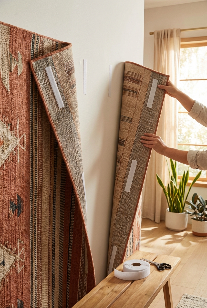 How To Hang A Rug On The Wall With Velcro: Wall Art Tips - Featured Image