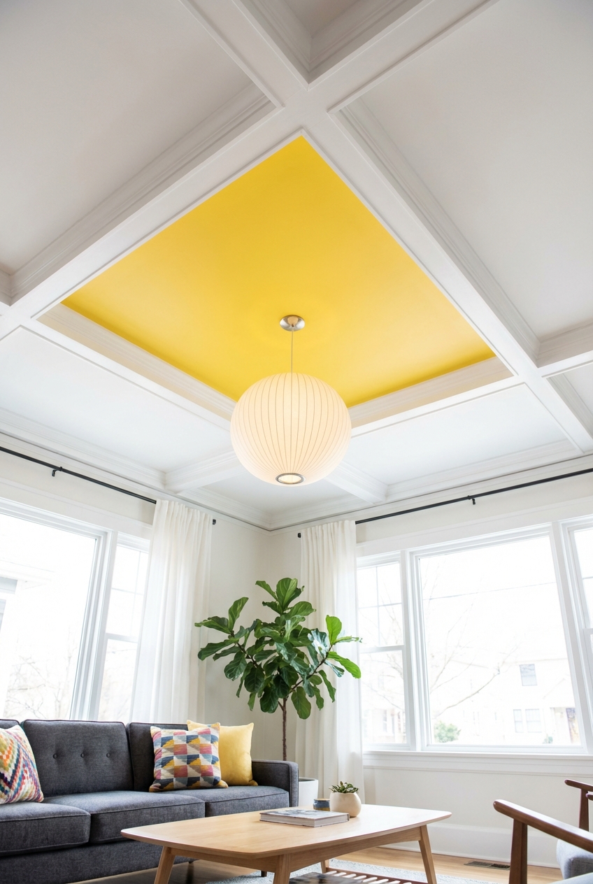 5 Tips for Adding a Pop of Yellow to Your Ceiling Design - Featured Image