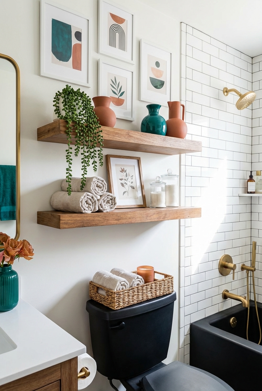 Chic Over the Toilet Decorating Ideas for Bathrooms - Featured Image
