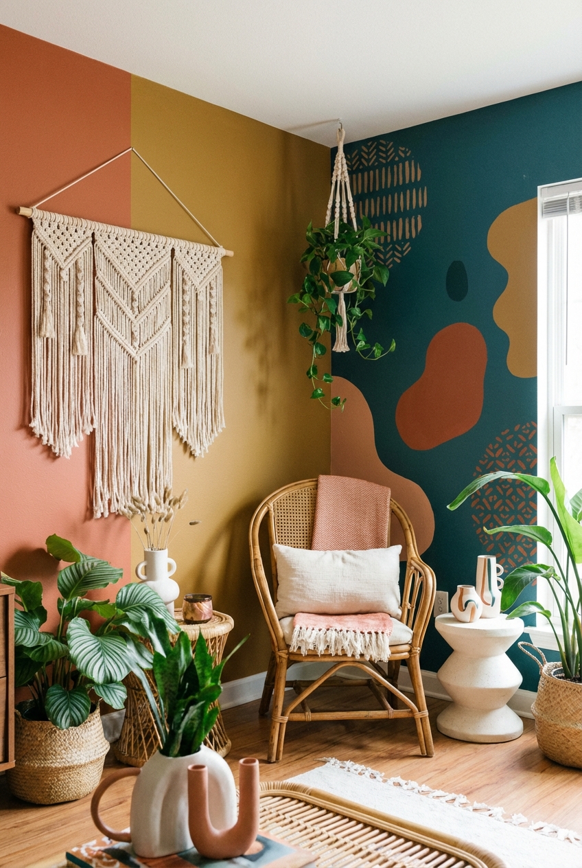 Chic Boho Wall Paint Ideas for a Lively Home - Featured Image