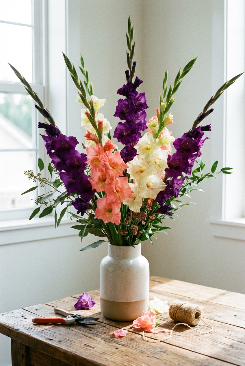 How To Arrange Gladiolus In A Vase: Floral Design - Featured Image