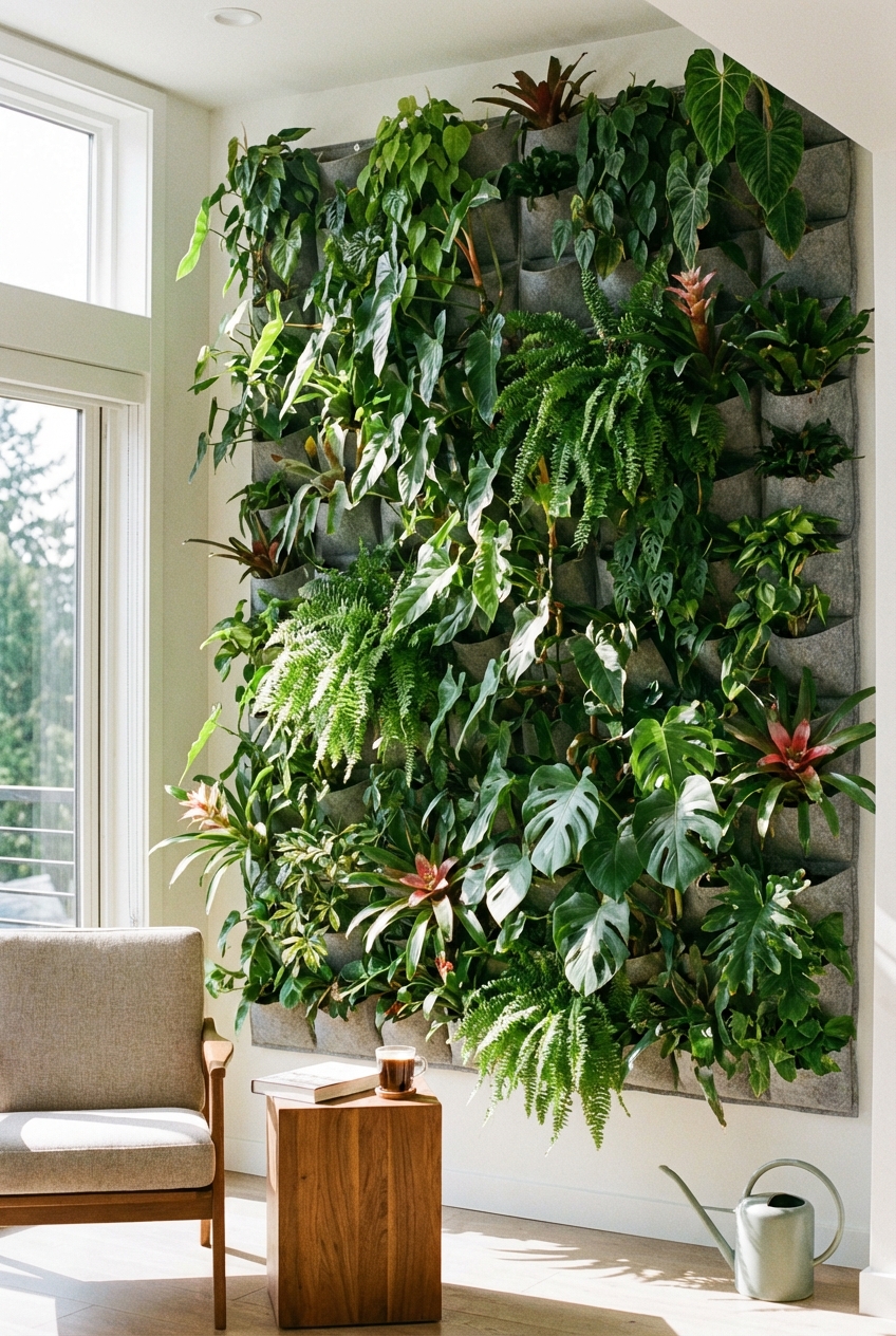 How to Create a Living Plant Wall Inside Your Home - Featured Image