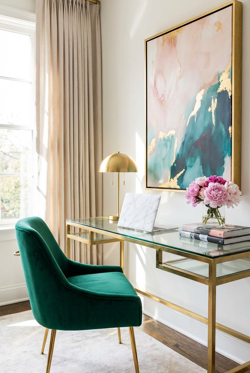 Glam Office Ideas: Chic Workspace Inspiration - Featured Image