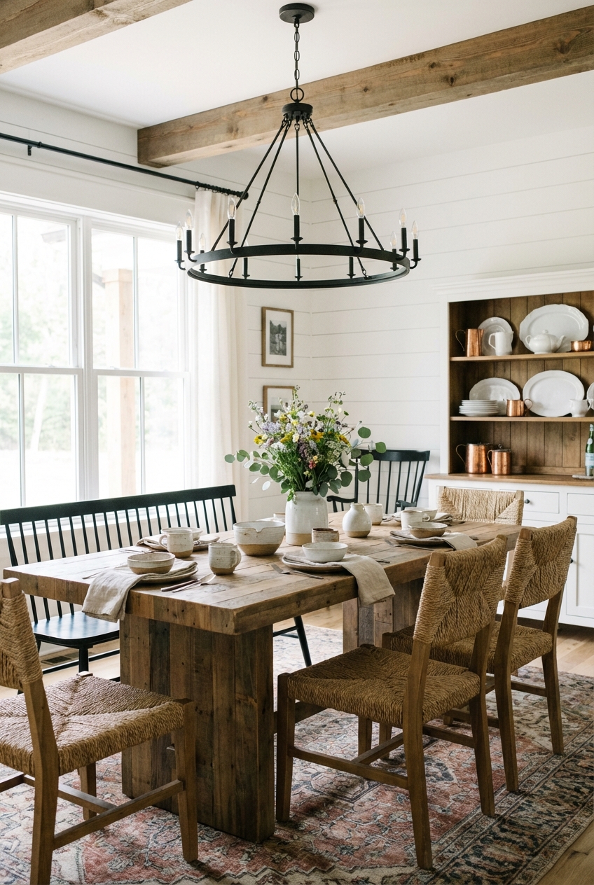 Charming Farmhouse Dining Room Decor Ideas - Featured Image