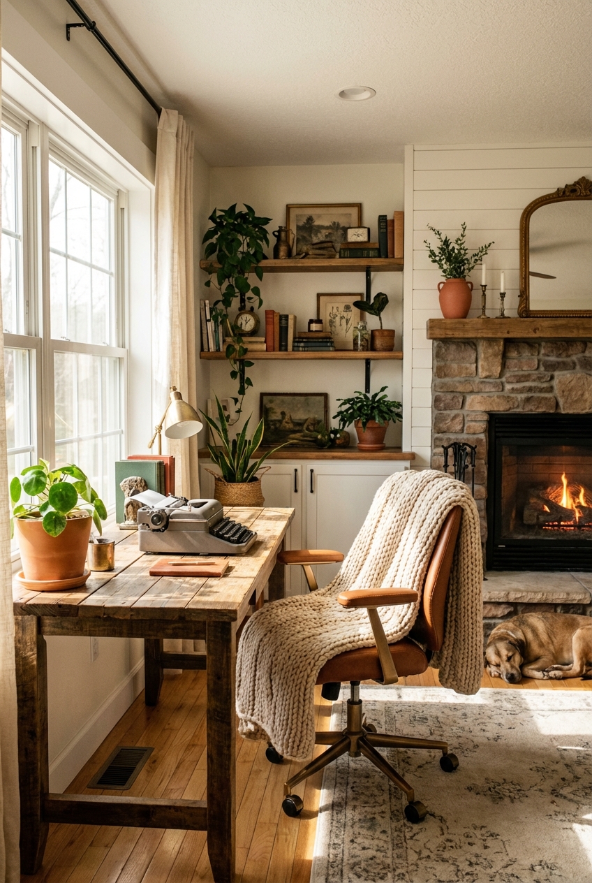 Cozy Farmhouse Home Office Ideas for Your Space - Featured Image
