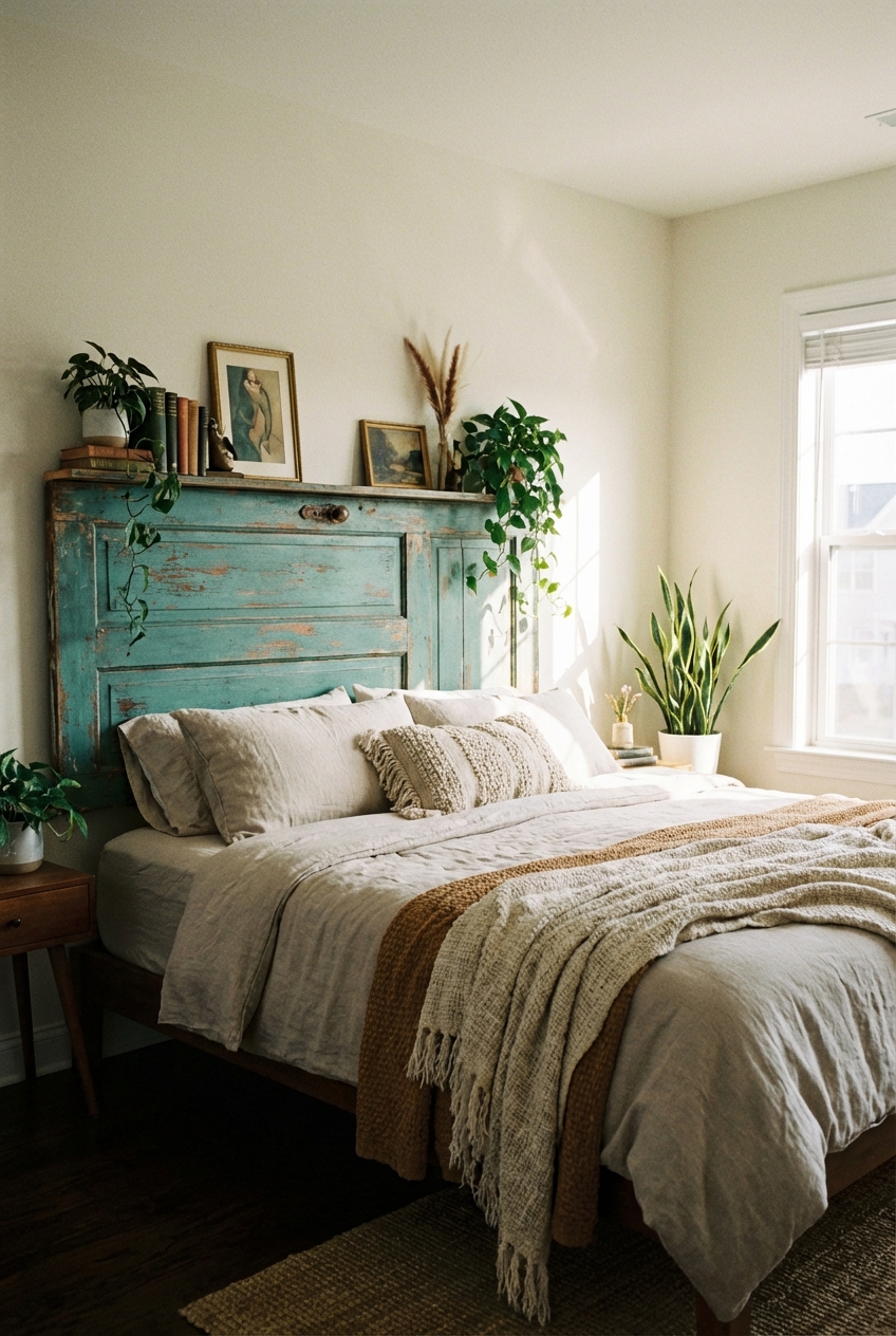 How To Make A Headboard Out Of A Door: Creative Upcycling - Featured Image